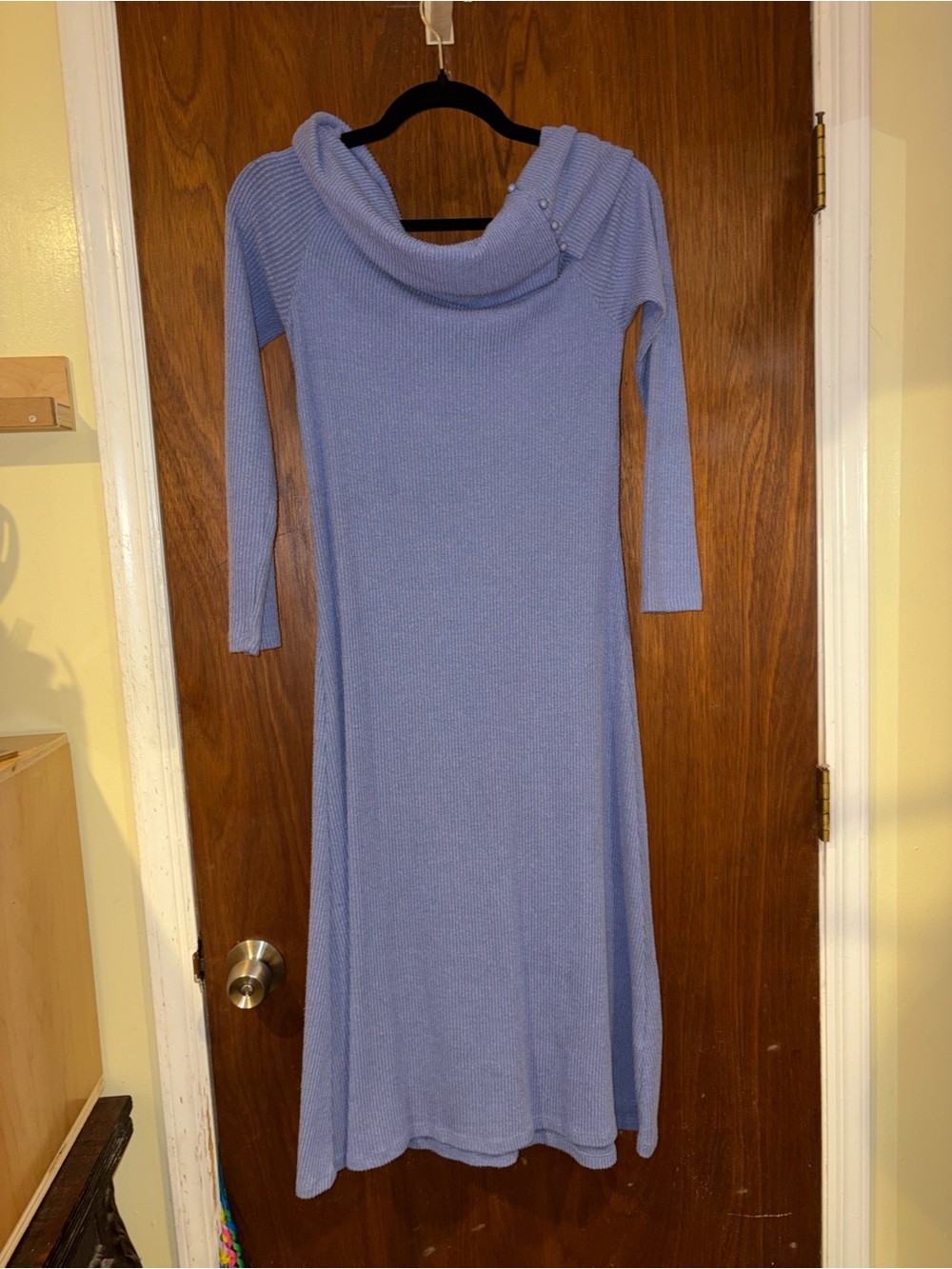 Soft Knit Lavender Cowl Neck Maxi Dress - Women's